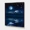Designart - Full Moon in Cloudy Night Sky I - Nautical & Coastal Canvas Wall Art Print